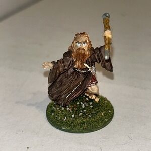 Ral Partha Warhammer Metal Painted‎ Miniature Wizard Dwarf With Staff